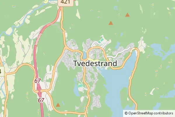 Mapa Tvedestrand