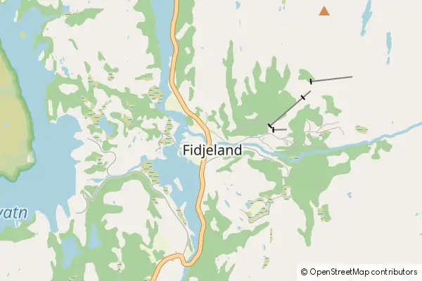 Mapa Fidjeland