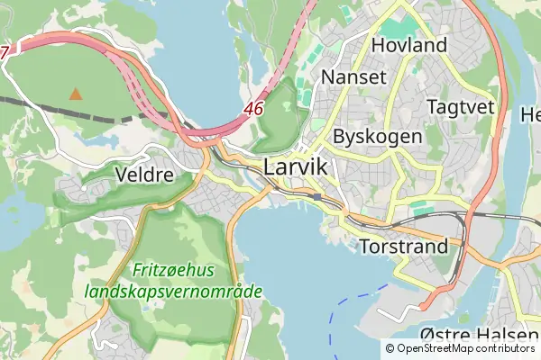 Mapa Larvik