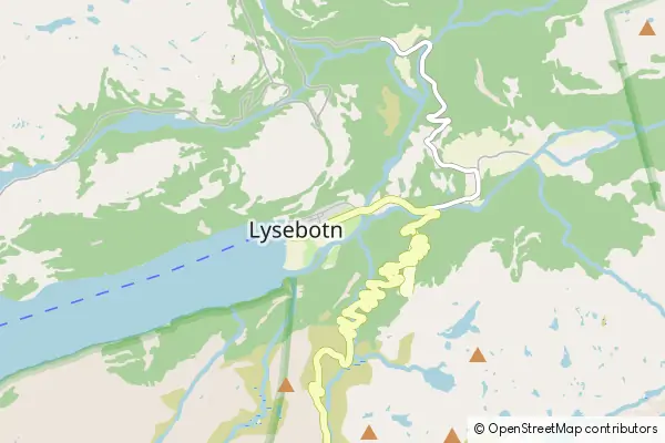 Mapa Lysebotn