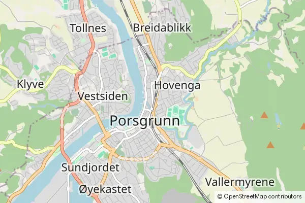 Mapa Porsgrunn