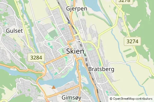 Mapa Skien