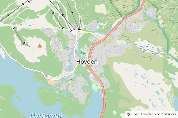 Mapa Hovden