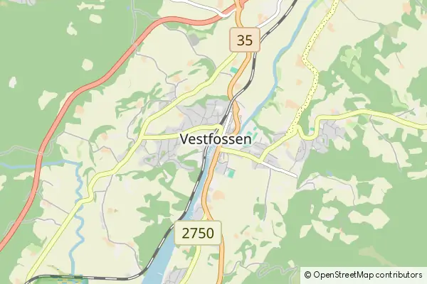 Mapa Vestfossen