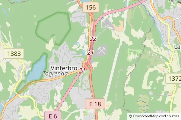 Mapa Vinterbro