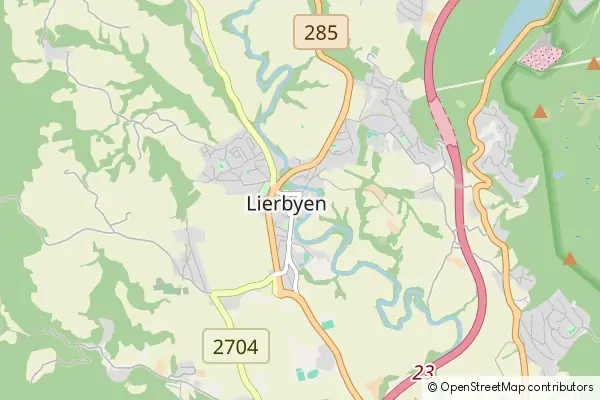 Mapa Lierbyen