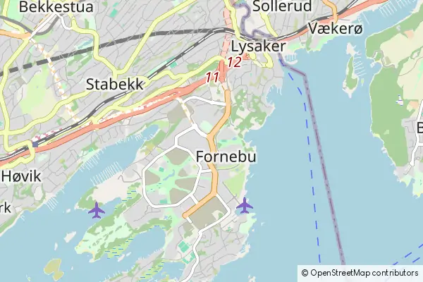 Mapa Fornebu