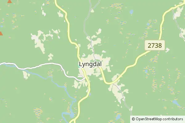 Mapa Lyngdal I Numedal