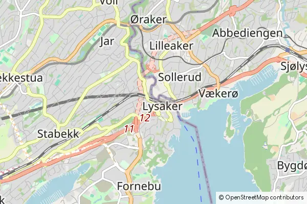 Mapa Lysaker