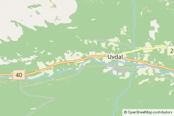 Mapa Uvdal