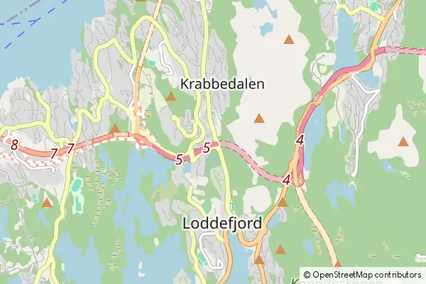 Mapa Loddefjord