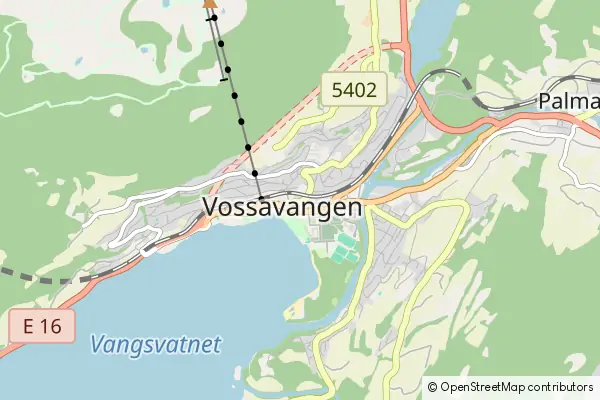 Mapa Vossevangen