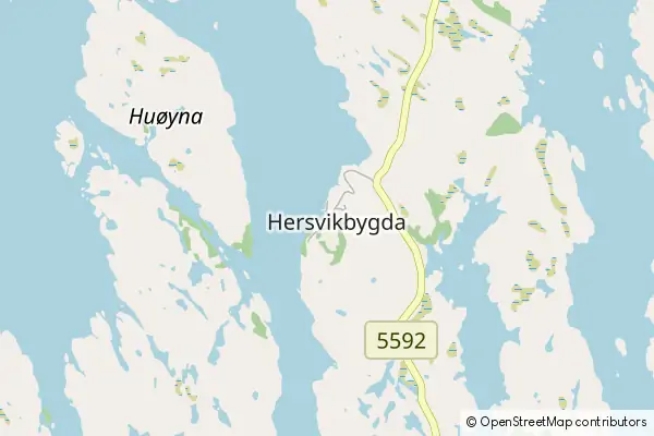 Mapa Hersvikbygda