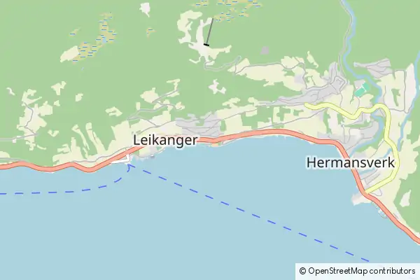 Mapa Leikanger