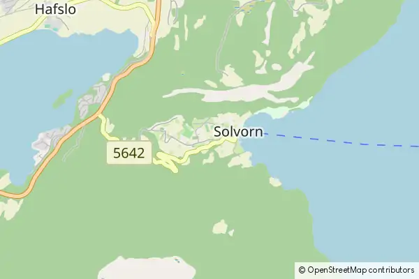 Mapa Solvorn