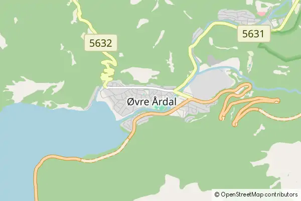 Mapa Ovre Ardal