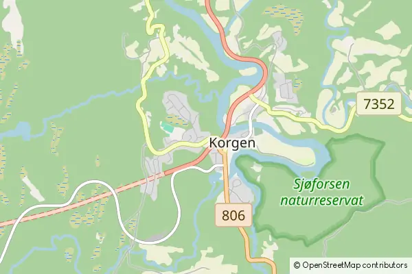 Mapa Korgen