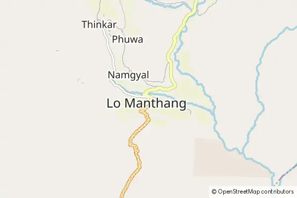 Mapa Lomanthang