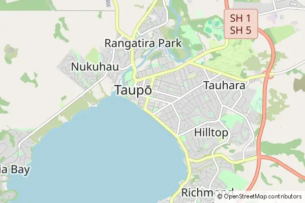 Mapa: Taupo • © OpenStreetMap contributors Mapa Taupo