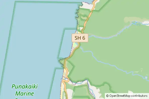 Mapa Punakaiki