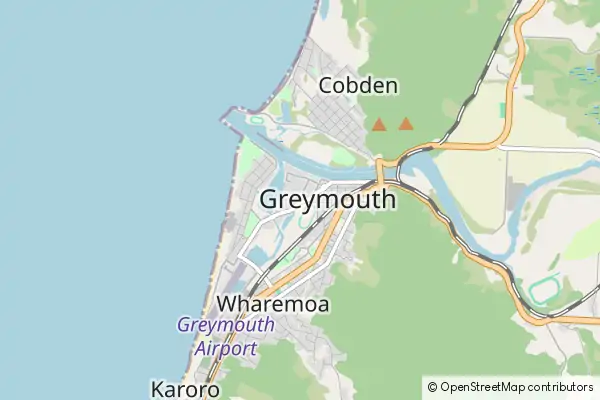 Mapa Greymouth