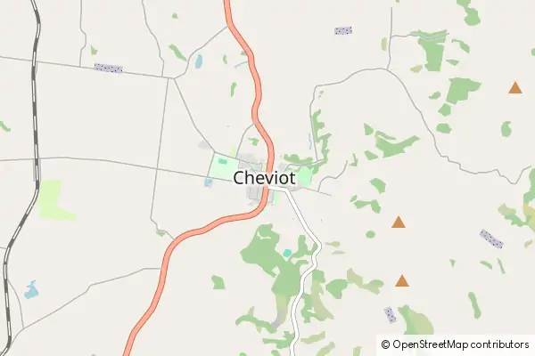 Mapa Cheviot