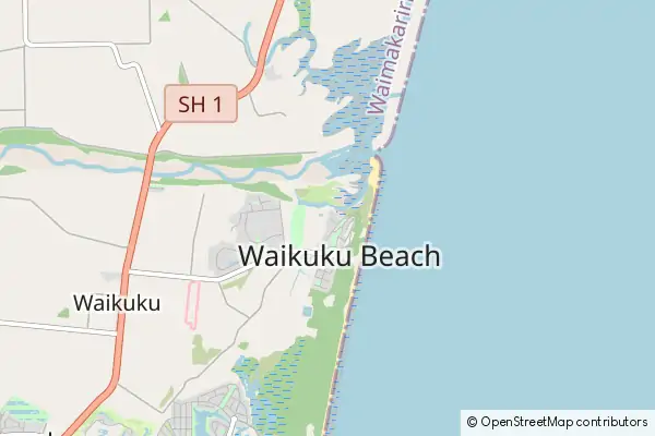 Mapa Waikuku Beach