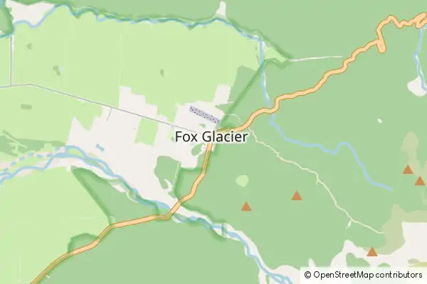 Mapa Fox Glacier