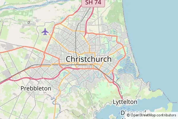 Mapa Christchurch