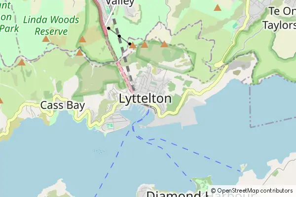 Mapa Lyttelton