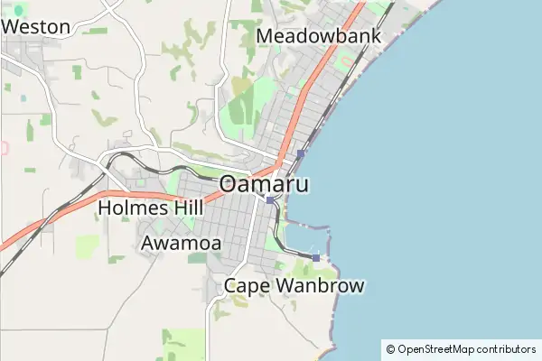 Mapa Oamaru