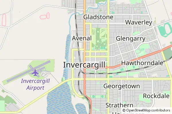 Mapa Invercargill