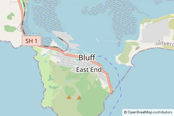 Mapa Bluff