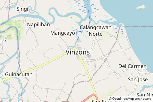 Mapa Vinzons