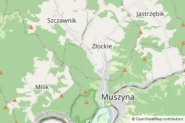 Mapa Gmina Muszyna