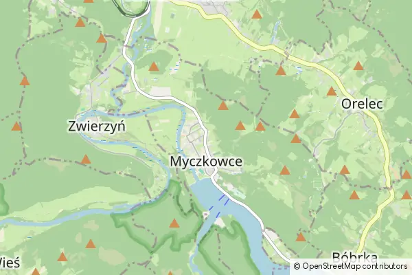 Mapa Myczkowce