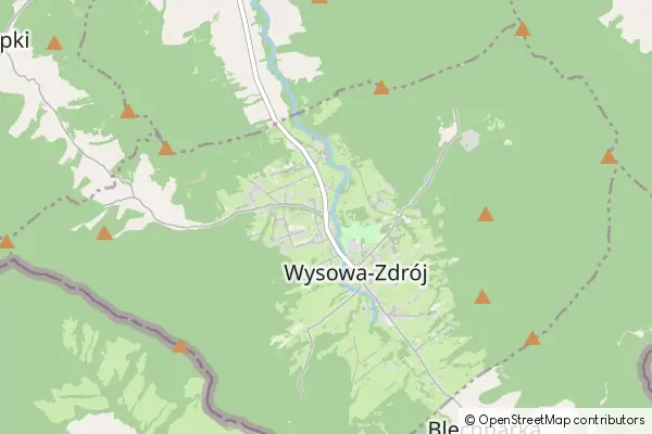 Mapa Wysowa-Zdrój