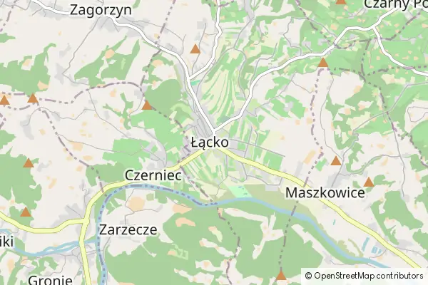 Mapa Łącko