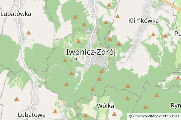 Mapa Iwonicz Zdrój