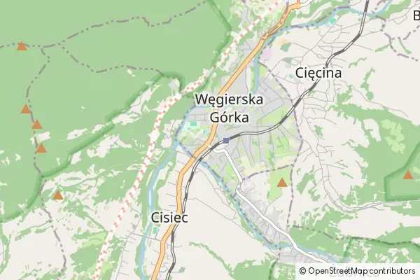 Mapa Węgierska Górka