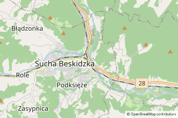 Mapa Sucha Beskidzka