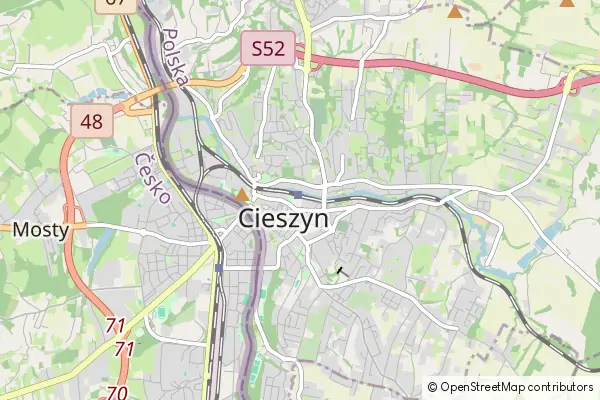 Mapa Cieszyn