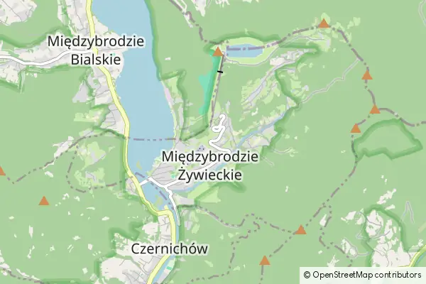 Mapa Międzybrodzie Żywieckie