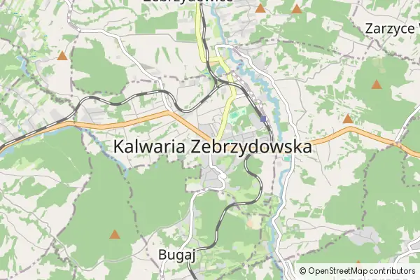 Mapa Kalwaria Zebrzydowska