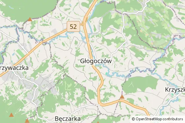 Mapa Głogoczów