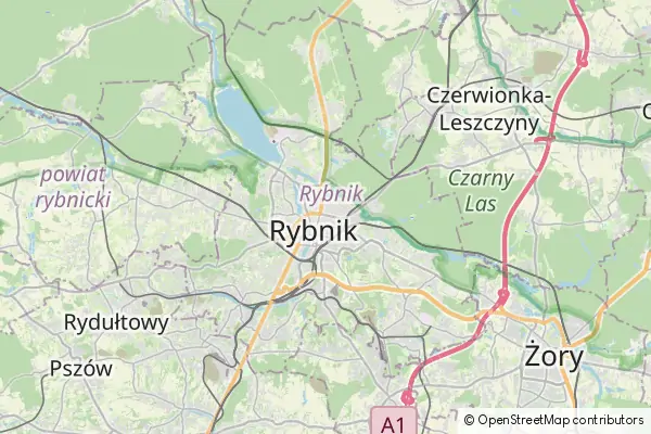 Mapa Rybnik