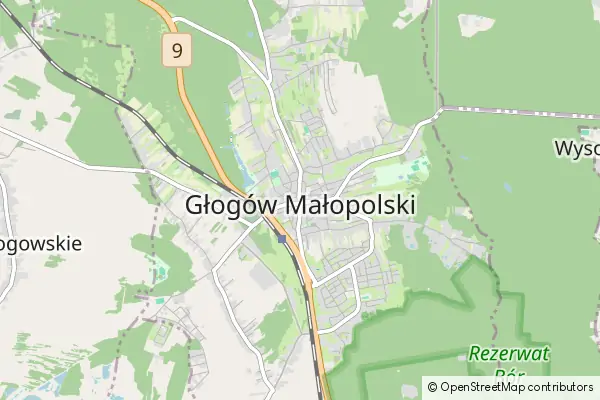 Mapa Głogów Małopolski