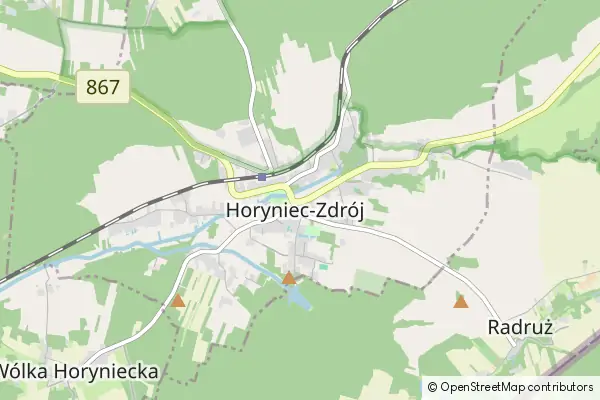 Mapa Horyniec-Zdrój