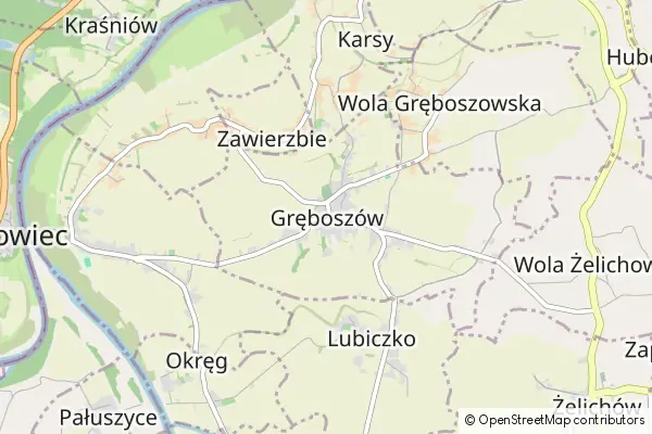 Mapa Gręboszów