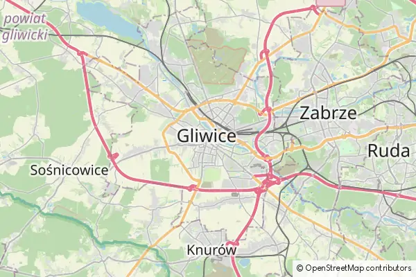 Mapa Gliwice